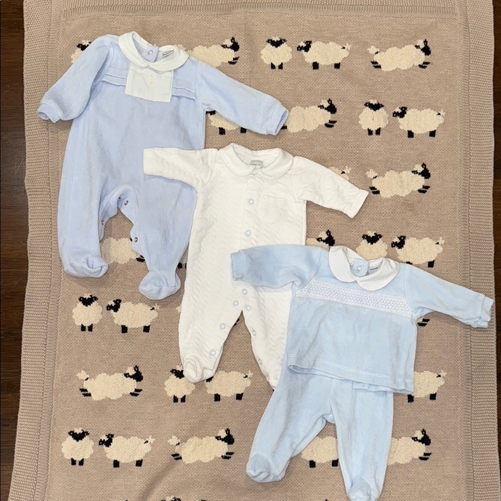 Blue and White Kids One Piece Bodysuits